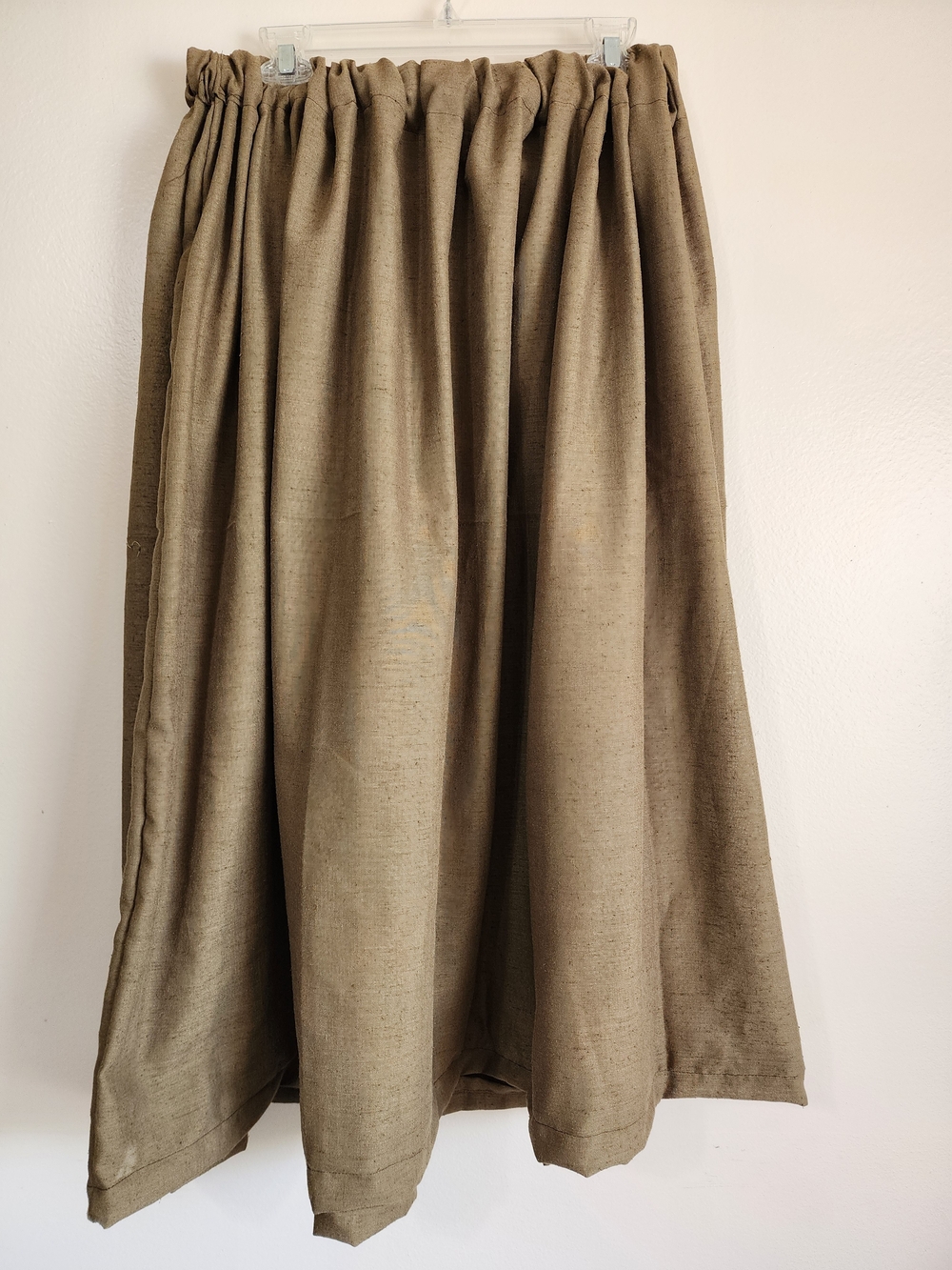 Women’s Elastic-Waist Khaki Long Skirt